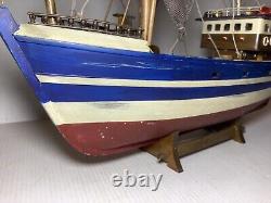 Great Briton or French coastal trawler Boat Wooden Fishing Model 18 Assembled