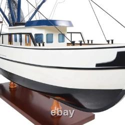 Gulf Shrimp Trawler Louisiana Work Boat Wooden Fishing Model 25 Assembled New