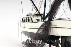 Gulf Shrimp Trawler Louisiana Work Boat Wooden Fishing Model 25 Assembled New