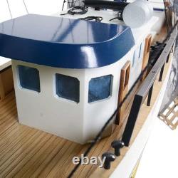 Gulf Shrimp Trawler Louisiana Work Boat Wooden Fishing Model 25 Assembled New