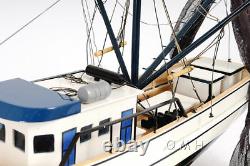 Gulf Shrimp Trawler Louisiana Work Boat Wooden Fishing Model 25 Assembled New