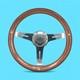 Gussi Italia Boat Model 301 Steering Wheel With Wood Rim Chris Craft Logo