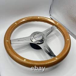 Gussi Italia Boat Model 301 Steering Wheel with Wood Rim Chris Craft Logo