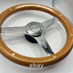 Gussi Italia Boat Model 301 Steering Wheel with Wood Rim Chris Craft Logo