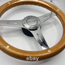 Gussi Italia Boat Model 301 Steering Wheel with Wood Rim Chris Craft Logo