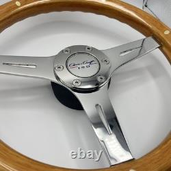 Gussi Italia Boat Model 301 Steering Wheel with Wood Rim Chris Craft Logo