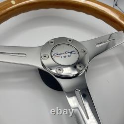 Gussi Italia Boat Model 301 Steering Wheel with Wood Rim Chris Craft Logo