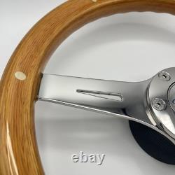 Gussi Italia Boat Model 301 Steering Wheel with Wood Rim Chris Craft Logo