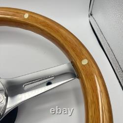 Gussi Italia Boat Model 301 Steering Wheel with Wood Rim Chris Craft Logo