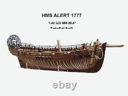 HMS Alert 1777 Wooden Model Ship 148 520mm Model Ship Kit