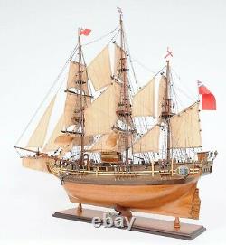 HMS Bounty 37 Large WOOD SHIP MODEL Assembled Display Nautical Merchant Vessel