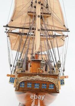 HMS Bounty 37 Large WOOD SHIP MODEL Assembled Display Nautical Merchant Vessel