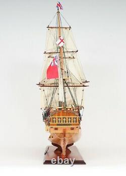 HMS Endeavour Open Hull SHIP MODEL 37 Display Wood Nautical Decor Collectible