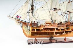 HMS Endeavour Open Hull SHIP MODEL 37 Display Wood Nautical Decor Collectible