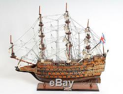 HMS Sovereign of the Seas 1637 Tall Ship 37 Built Wooden Model Boat Assembled