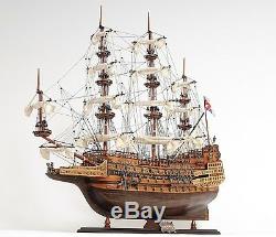 HMS Sovereign of the Seas 1637 Tall Ship 37 Built Wooden Model Boat Assembled