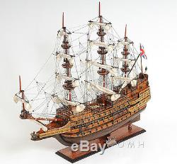 HMS Sovereign of the Seas 1637 Tall Ship 37 Built Wooden Model Boat Assembled