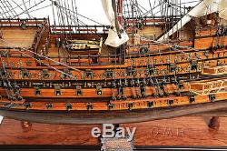 HMS Sovereign of the Seas 1637 Tall Ship 37 Built Wooden Model Boat Assembled