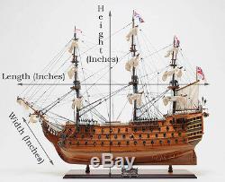 HMS Sovereign of the Seas 1637 Tall Ship 37 Built Wooden Model Boat Assembled