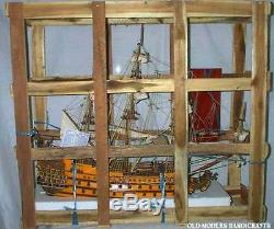 HMS Sovereign of the Seas 1637 Tall Ship 37 Built Wooden Model Boat Assembled