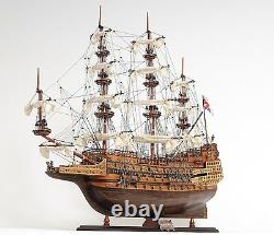 HMS Sovereign of the Seas British Navy Tall Ship Wood Model Sailboat