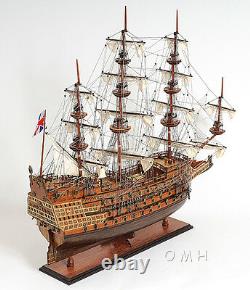 HMS Sovereign of the Seas British Navy Tall Ship Wood Model Sailboat