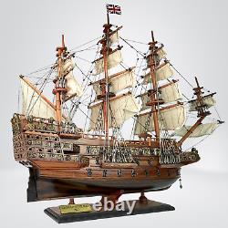 HMS Sovereign of the Seas Wooden Model Ship 24 Handcrafted Christmas Gift Decor