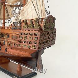HMS Sovereign of the Seas Wooden Model Ship 24 Handcrafted Christmas Gift Decor