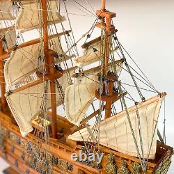 HMS Sovereign of the Seas Wooden Model Ship 24 Handcrafted Christmas Gift Decor