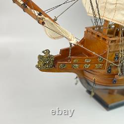 HMS Sovereign of the Seas Wooden Model Ship 24 Handcrafted Christmas Gift Decor