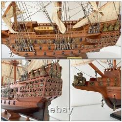 HMS Sovereign of the Seas Wooden Model Ship 24 Handcrafted Christmas Gift Decor