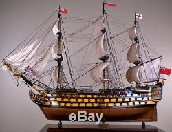 HMS VICTORY 43 wood model ship historic British UK tall sailing boat