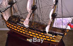 HMS VICTORY 43 wood model ship historic British UK tall sailing boat