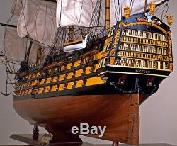 HMS VICTORY 43 wood model ship historic British UK tall sailing boat