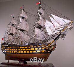 HMS VICTORY 43 wood model ship historic British UK tall sailing boat