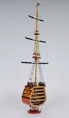 HMS VICTORY Tall SHIP CROSS SECTION 35 Wood Model Nautical Decor Display Gift