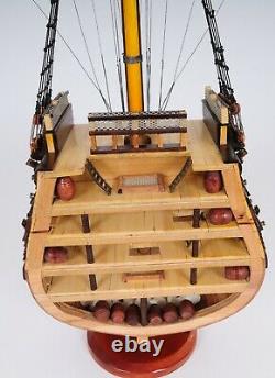 HMS VICTORY Tall SHIP CROSS SECTION 35 Wood Model Nautical Decor Display Gift