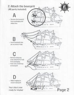 HMS Victory Copper Clad Bottom Wooden 38.5 Tall Ship Model Semi-Built Boat New