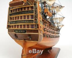 HMS Victory Lord Nelson's Flagship Wood Tall Ship Model 37 Built Boat New