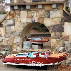 HUGE 68 Riva Aquarama Wood Model Boat! Nearly 6 foot long