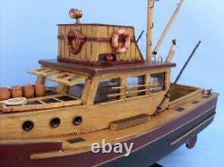 Hampton Nautical Jaws Orca Model Fishing Boat Fully Assembled (Not a Kit)