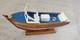 Hand Made Carved Painted Wood Boat Chris Craft Model Speed Boat Blue Red