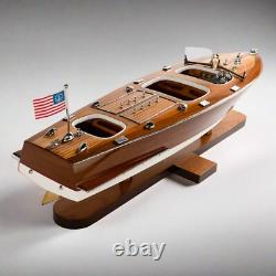 Handcrafted Chris Craft Triple Cockpit Model Speedboat 24.5- Fully Assembled
