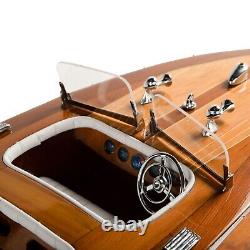 Handcrafted Chris Craft Triple Cockpit Model Speedboat 24.5- Fully Assembled