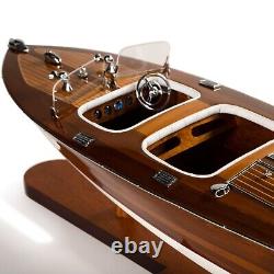 Handcrafted Chris Craft Triple Cockpit Model Speedboat 24.5- Fully Assembled