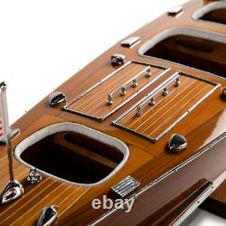 Handcrafted Chris Craft Triple Cockpit Model Speedboat 24.5- Fully Assembled