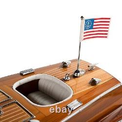 Handcrafted Chris Craft Triple Cockpit Model Speedboat 24.5- Fully Assembled