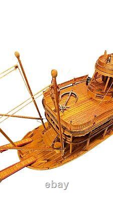 Handcrafted Museum-Quality King of Mississippi Model Boat Fully Assembled Ship