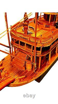 Handcrafted Museum-Quality King of Mississippi Model Boat Fully Assembled Ship