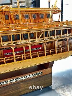 Handcrafted Museum-Quality King of Mississippi Model Boat Fully Assembled Ship